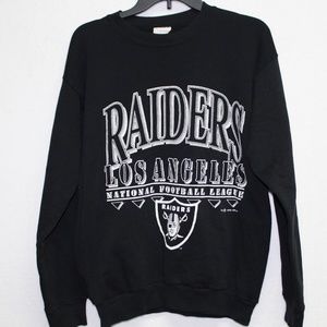 Vtg 90s LA Raiders black crew street wear sweater